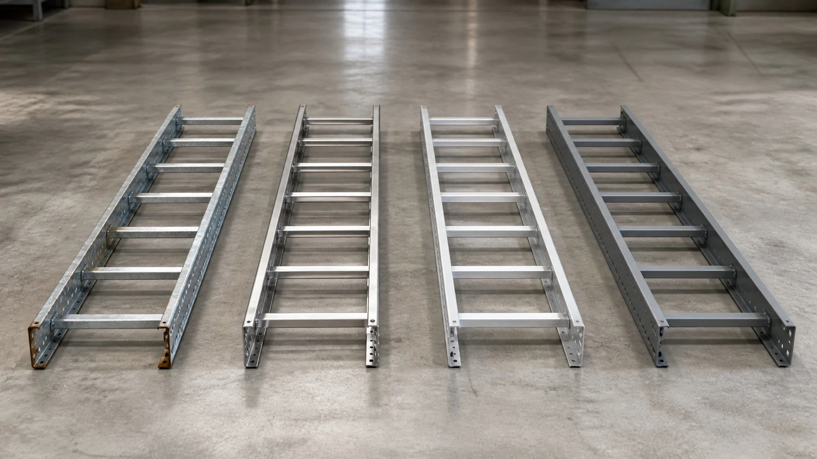 06-material-comparison-four-cable-trays 06-material-comparison-four-cable-trays
